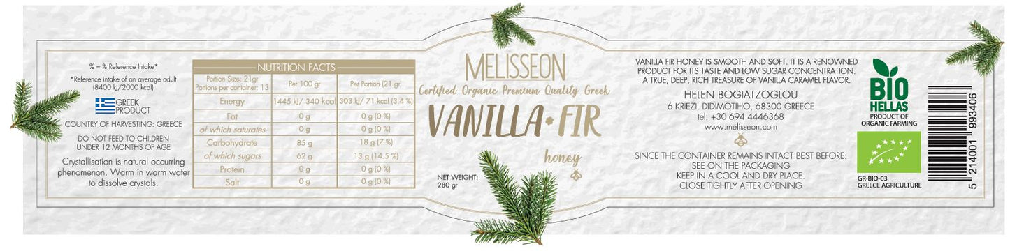 Greece Vanilla Fir Honey